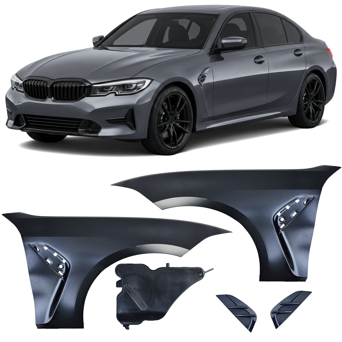 Parafango Set Sport per BMW Serie 3 G20 G21 2019-2024 con Air Breather