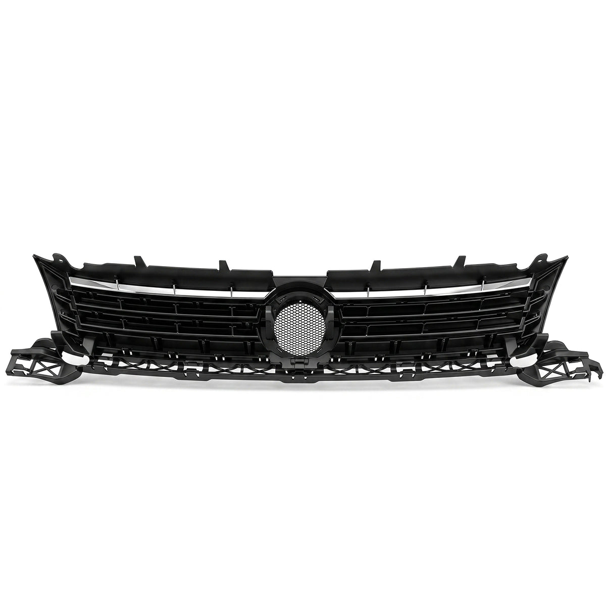 Griglia Anteriore Nera Lucida per VW Caddy III + Touran 2010-2015, Senza Logo