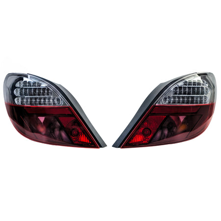 Fanali Posteriori LED in Vetro Trasparente Rosso per Peugeot 207 2006-2009 5