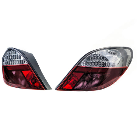 Fanali Posteriori LED in Vetro Trasparente Rosso per Peugeot 207 2006-2009 5