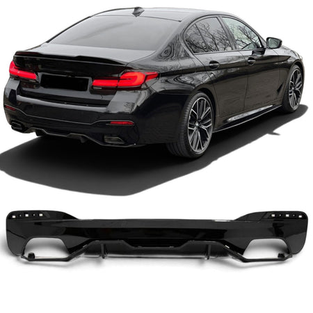 Diffusore Posteriore Nero Lucido per BMW Serie 5 G30 G31 2017-2024