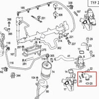 MERCEDES TUBO PIPA RACCORDO ACQUA EGR A6112030308 W202 W203 W210 W211 W638 W901