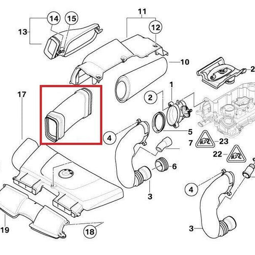 TUBO ASPIRAZIONE SOFFIETTO ARIA MOTORE M47N2 per BMW SERIE 3 320d 318d E90 E91