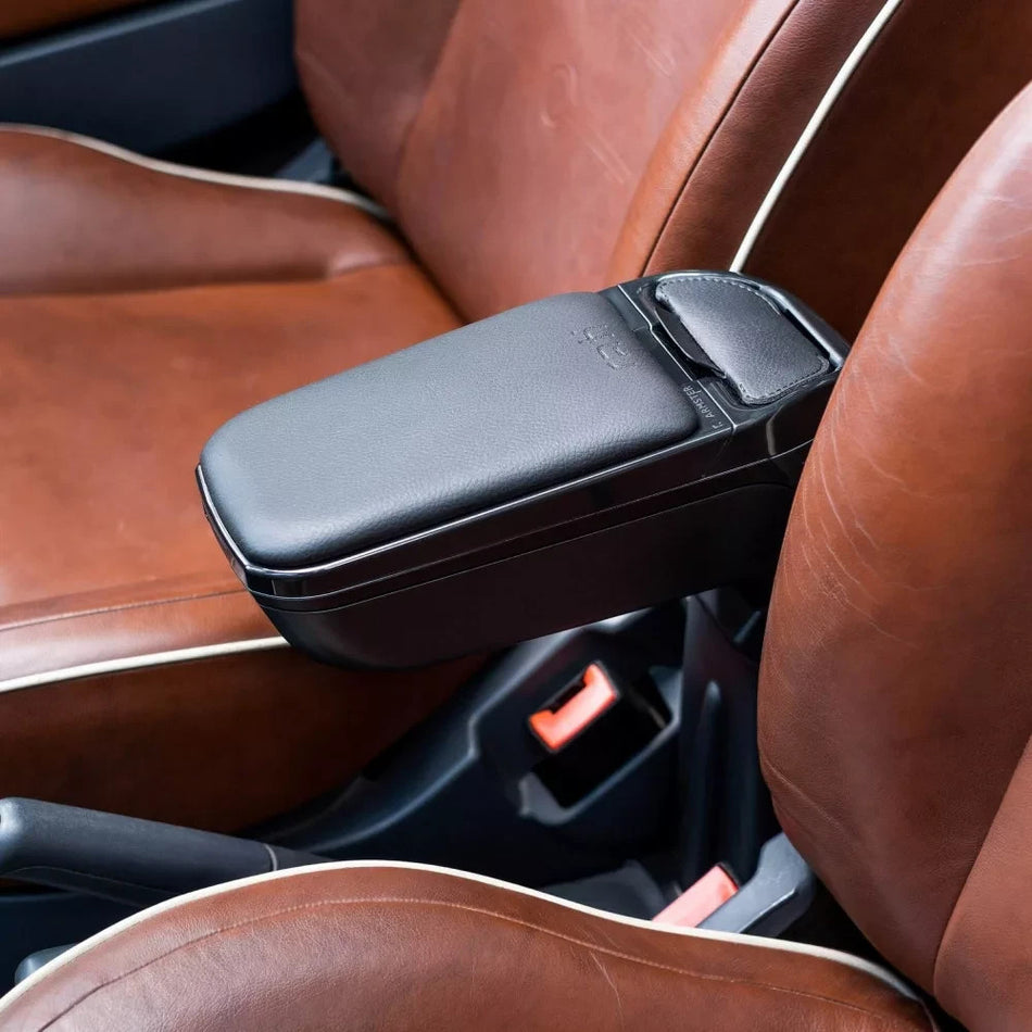 RATI Bracciolo con VANO EXTRA "Super COMFORT" Eco PELLE per FIAT 500X (2015-2024) Nero