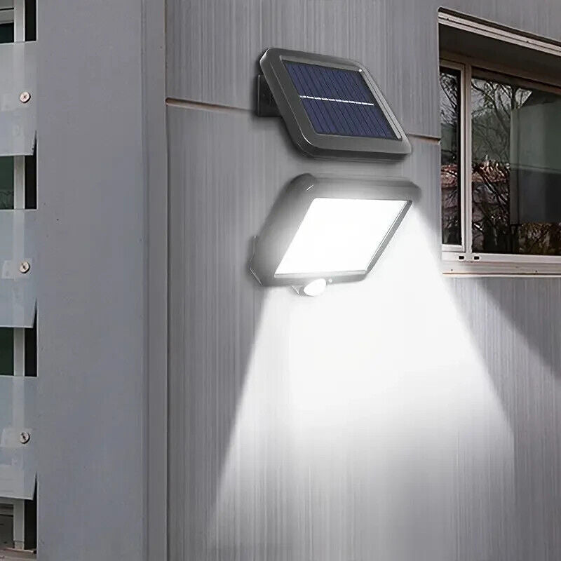 FARO da 100 Led AUTOALIMENTATO con PANNELLO SOLARE con Sensore PIR IMPERMEABILE