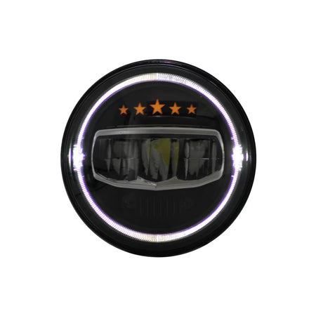 Fari LED 7 Pollici Angel Eye con Luci Diurne per Jeep Wrangler Tj Jk Jl