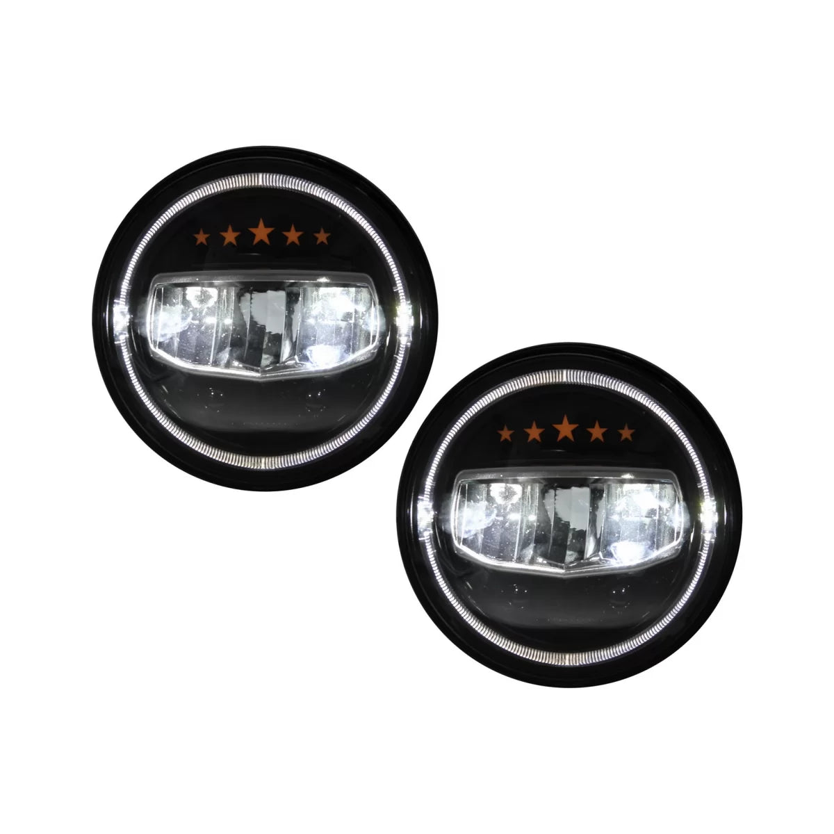 Fari LED 7 Pollici Angel Eye con Luci Diurne per Jeep Wrangler Tj Jk Jl
