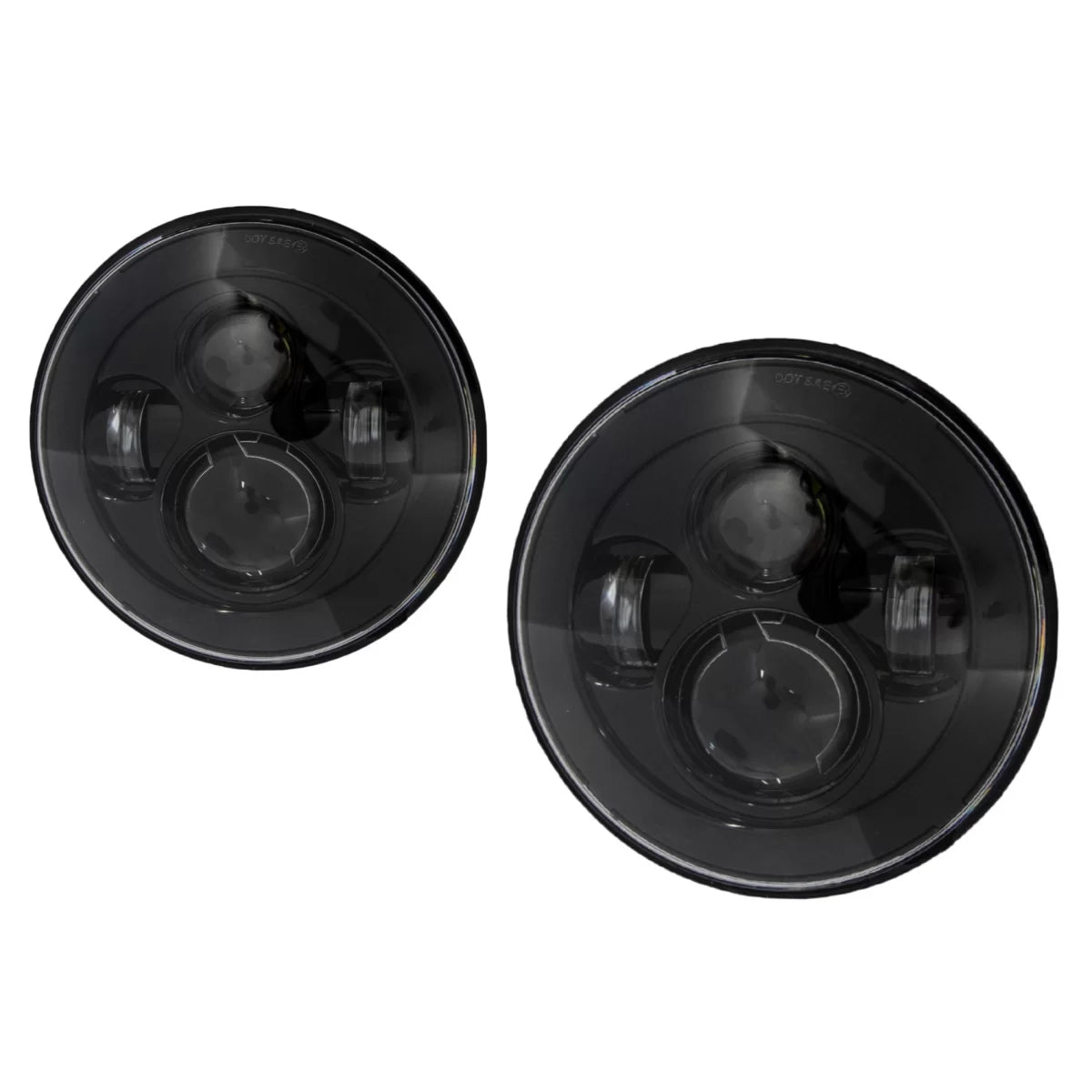 Fari LED 7 Pollici Neri per Jeep Wrangler Tj Jk 1997-2014 Hummer H1 1992-2006