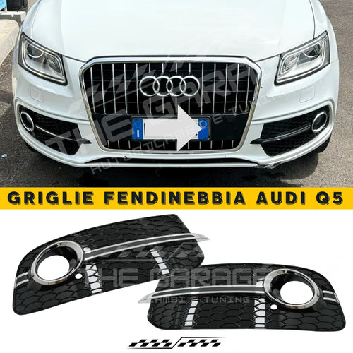 Griglie FENDINEBBIA SQ5 Look per AUDI Q5 SUV 8R Restyle 2012-2016 Nero-Cromate