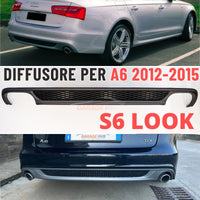 DIFFUSORE ✨S-LINE Upgrade✨ per AUDI A6 C7 2012-2015 POSTERIORE SOTTO PARAURTI ABS