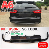 DIFFUSORE ✨S-LINE Upgrade✨ per AUDI A6 C7 2012-2015 POSTERIORE SOTTO PARAURTI ABS