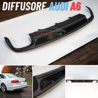 DIFFUSORE ✨S-LINE Upgrade✨ per AUDI A6 C7 2012-2015 POSTERIORE SOTTO PARAURTI ABS