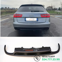 DIFFUSORE ✨S-LINE Upgrade✨ per AUDI A6 C7 2012-2015 POSTERIORE SOTTO PARAURTI ABS