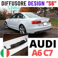 DIFFUSORE ✨S-LINE Upgrade✨ per AUDI A6 C7 2012-2015 POSTERIORE SOTTO PARAURTI ABS