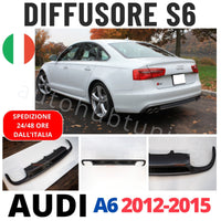DIFFUSORE ✨S-LINE Upgrade✨ per AUDI A6 C7 2012-2015 POSTERIORE SOTTO PARAURTI ABS