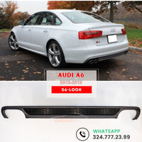 DIFFUSORE ✨S-LINE Upgrade✨ per AUDI A6 C7 2012-2015 POSTERIORE SOTTO PARAURTI ABS