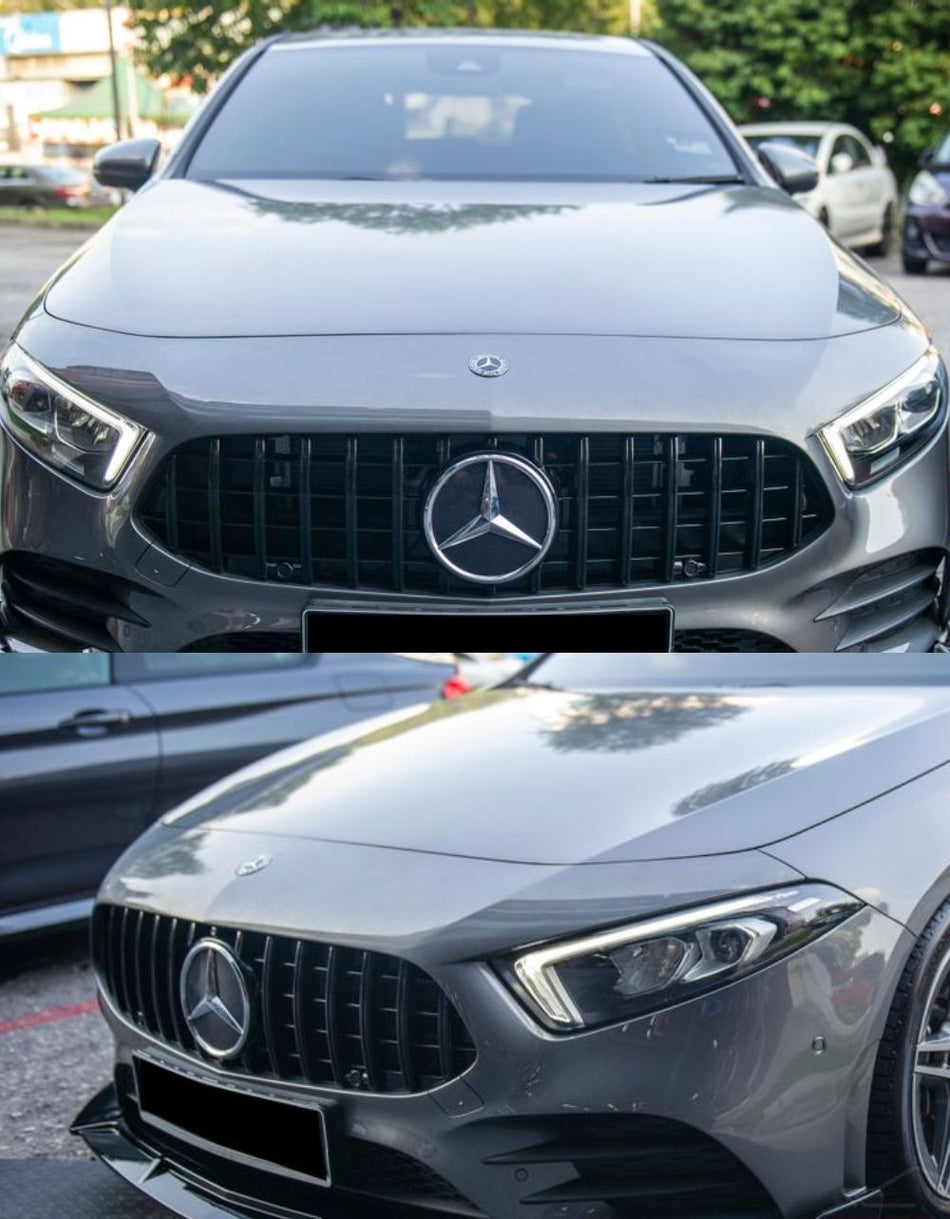 Mercedes A W177 Griglia Anteriore Panamericana Nero Lucido