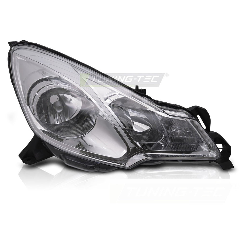 Faro Cromato Destro Laterale Tyc per Citroën C3 (2009-2012) Lato Destro