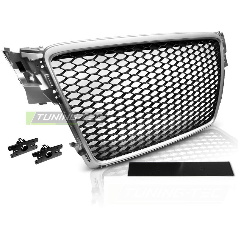 Griglia Sport Argento per Audi A4 B8 (2008-2011) - Griglia D'aerazione Sportiva