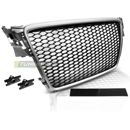 Griglia Sport Argento per Audi A4 B8 (2008-2011) - Griglia D'aerazione Sportiva