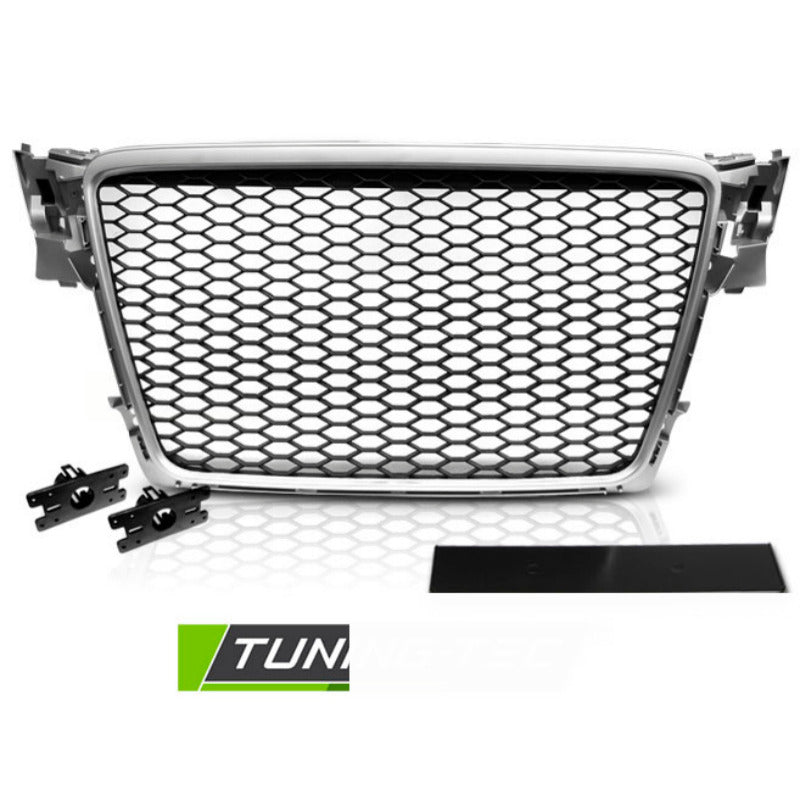 Griglia Sport Argento per Audi A4 B8 (2008-2011) - Griglia D'aerazione Sportiva
