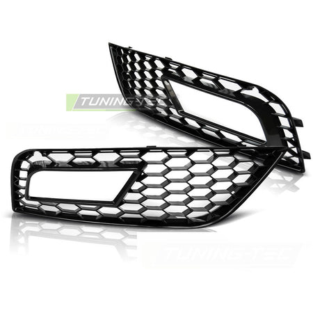 Fendinebbia Copertura Nero Lucido per Audi A4 (B8) 11.11-15, Accessorio Tuning