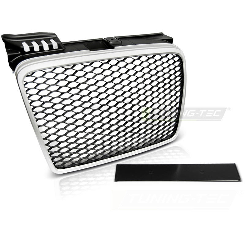 Griglia Sport Argento per Audi A4 (B7) 04-08 - Griglia D'aerazione Sportiva