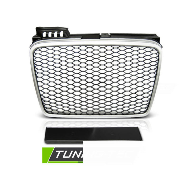 Griglia Sport Argento per Audi A4 (B7) 04-08 - Griglia D'aerazione Sportiva
