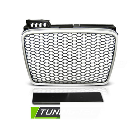 Griglia Sport Argento per Audi A4 (B7) 04-08 - Griglia D'aerazione Sportiva