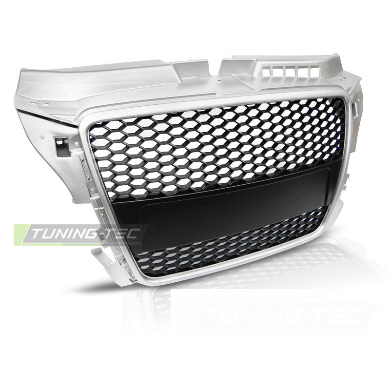 Griglia Sport Argento per Audi A3 (8P) Sport 04.08-07.12, Griglia Anteriore