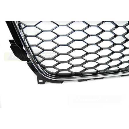 Griglia Sport Cromato Nero per Audi A4 (B8) 11.11-15, Griglia Anteriore Sportiva