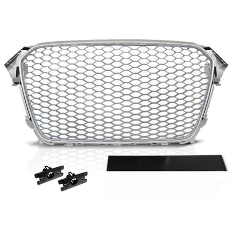 Griglia Sport Argento per Audi A4 (B8) 2011-2015 - Griglia D'aerazione Sportiva