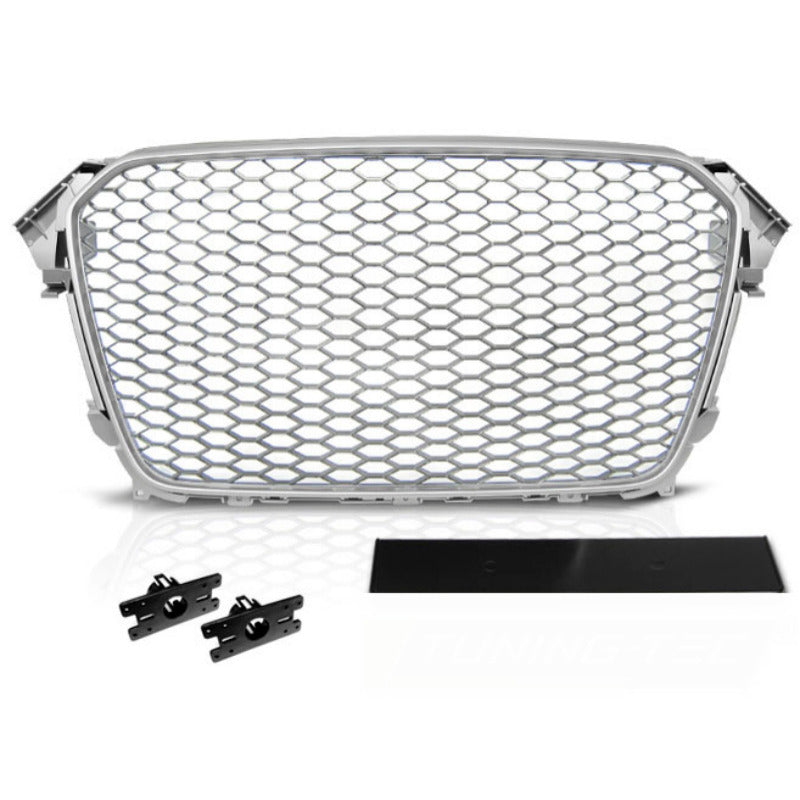 Griglia Sport Argento per Audi A4 (B8) 2011-2015 - Griglia D'aerazione Sportiva