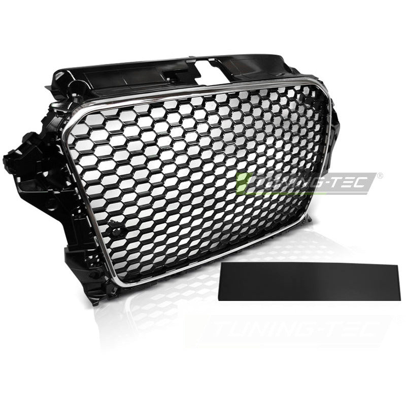 Griglia Sportiva Cromata Nera per Audi A3 (8V) 12-16, Accessorio Tuning Auto