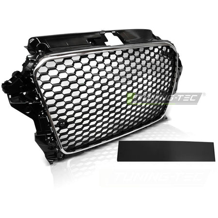 Griglia Sportiva Cromata Nera per Audi A3 (8V) 12-16, Accessorio Tuning Auto