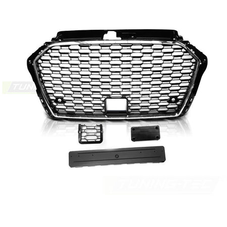 Griglia Sportiva Cromata Nera Fit Audi A3 (8V) 17-20