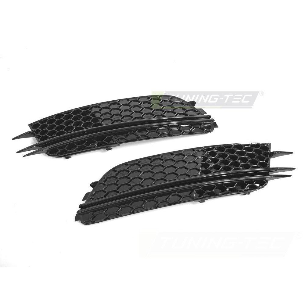 Fendinebbia Copertura Nero Lucido per Audi A6 C7 (2011-2014) Anteriore