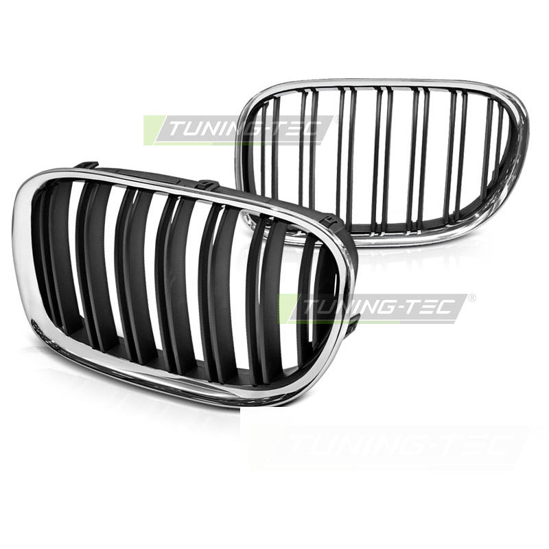 Griglia Cromato Nero Doppio Bar per BMW F01 (2009-2015) - Griglia Sportiva