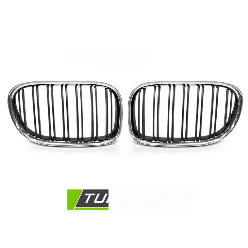 Griglia Cromato Nero Doppio Bar per BMW F01 (2009-2015) - Griglia Sportiva