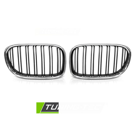 Griglia Cromato Nero Doppio Bar per BMW F01 (2009-2015) - Griglia Sportiva