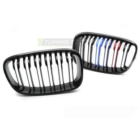 Griglia Sport Nero Tri-Colour Doppio Bar per BMW Serie 1 F20 (11-14)