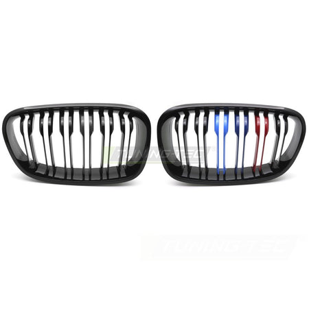 Griglia Sport Nero Tri-Colour Doppio Bar per BMW Serie 1 F20 (11-14)