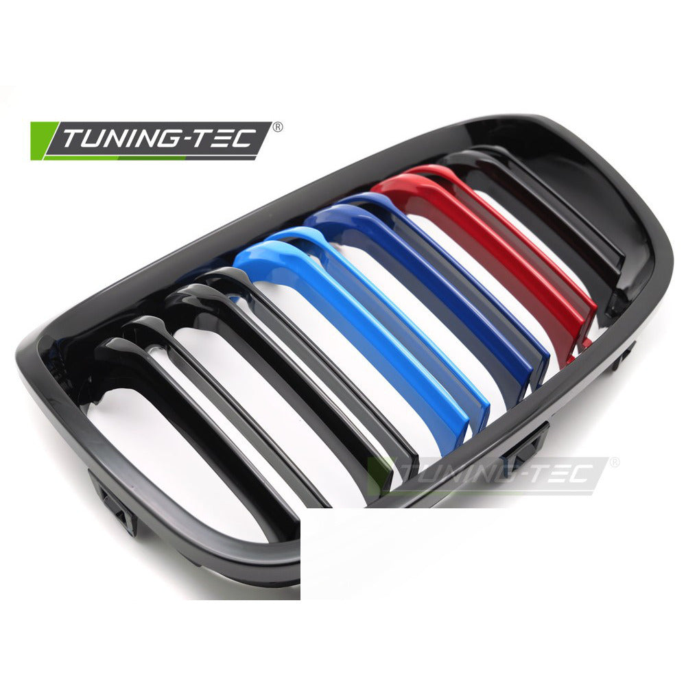 Griglia Sport Nero Tri-Colour Doppio Bar per BMW Serie 1 F20 (11-14)