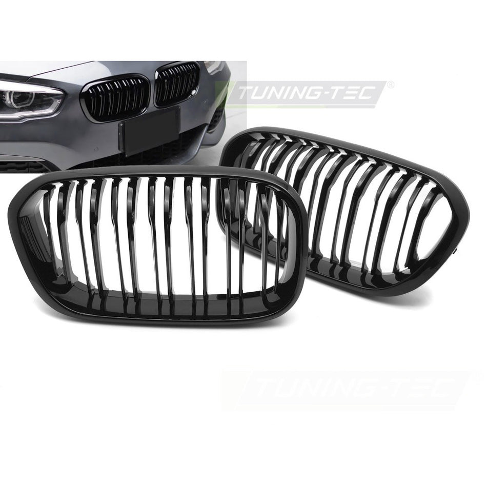 Griglia Sport Nero Lucido Doppio Bar per BMW Serie 1 F20 (2015-2018)