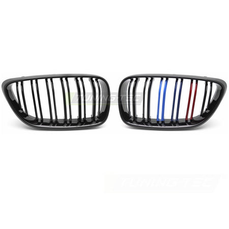 Griglia Sport Nero Tri-Colour Doppio Bar per BMW F22 (anni 2013-2021)