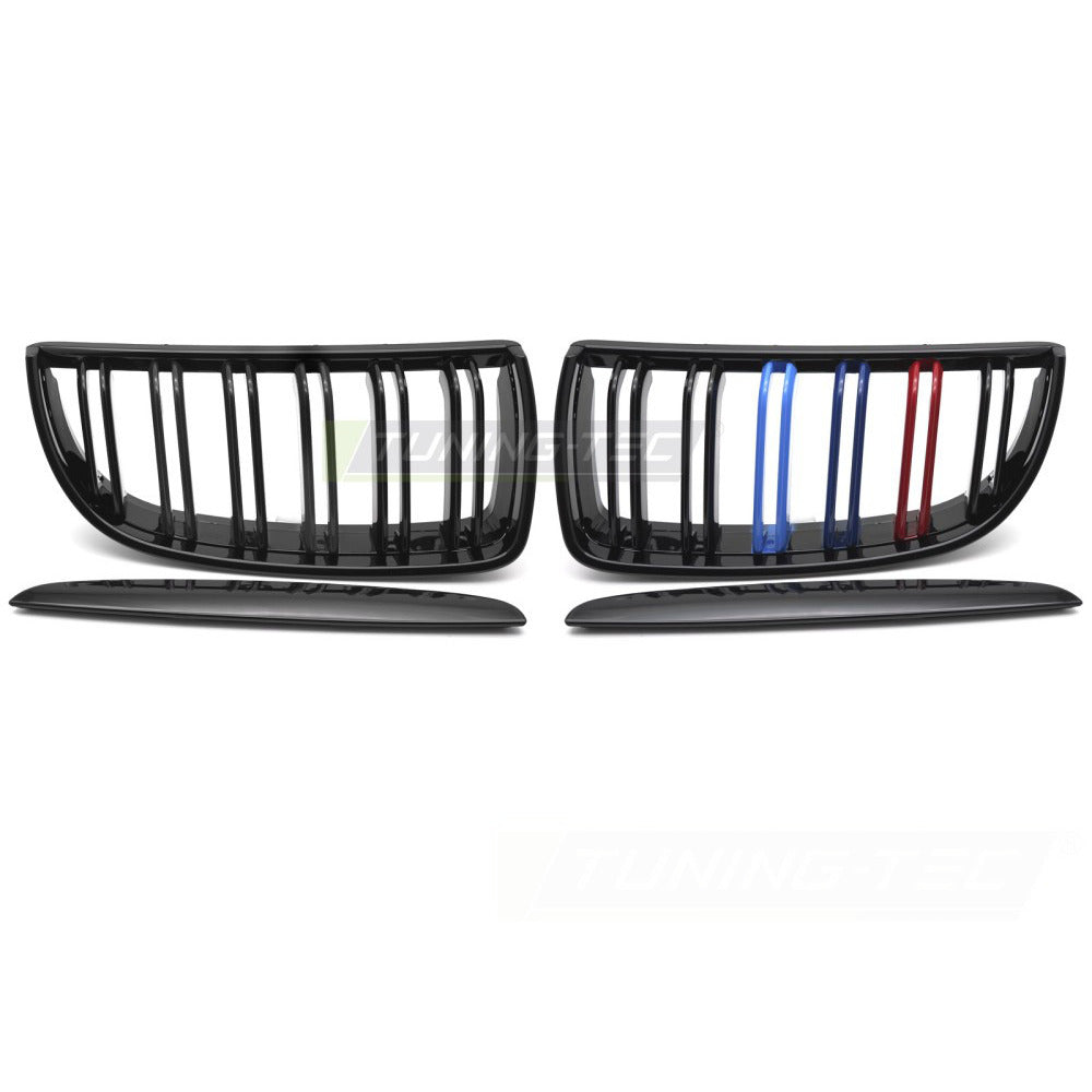 Griglia Sport Nero Lucido Tri-Colour Doppio per BMW Serie 3 E90/E91 05-08