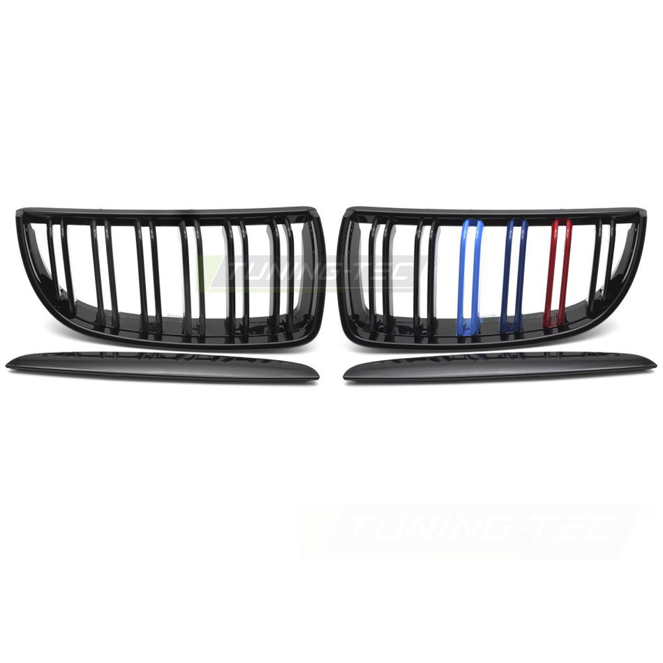 Griglia Sport Nero Lucido Tri-Colour Doppio per BMW Serie 3 E90/E91 05-08