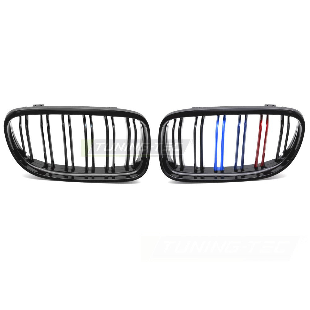 Griglia Sport Nero Lucido Tri-Colour Doppio Bar per BMW Serie 3 E90/E91 (09-11)