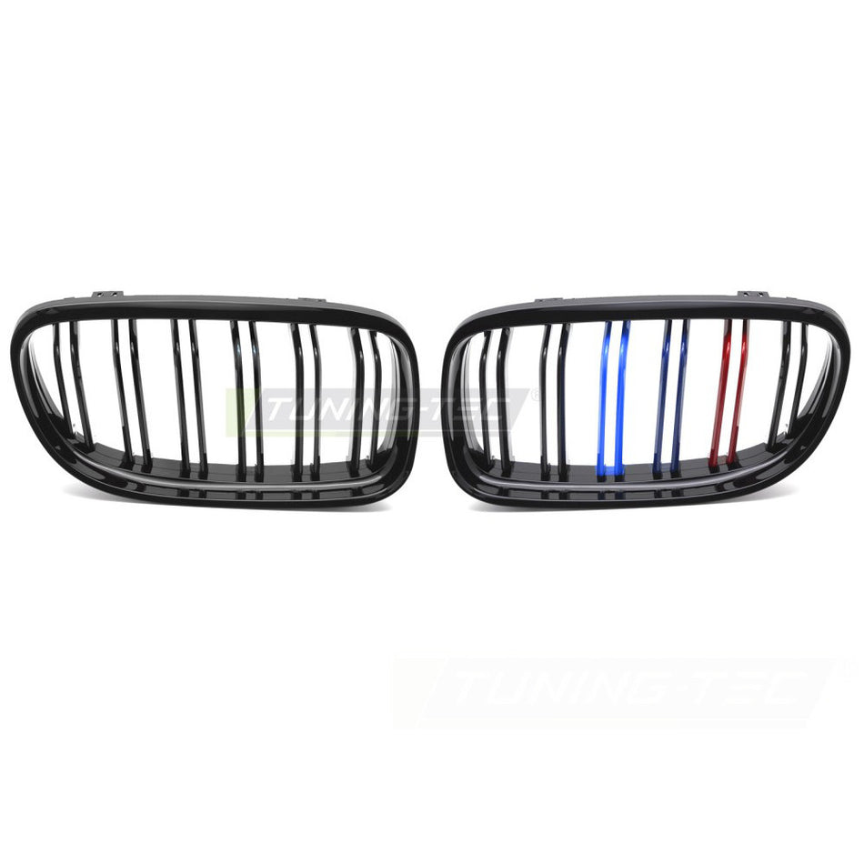 Griglia Sport Nero Lucido Tri-Colour Doppio Bar per BMW Serie 3 E90/E91 (09-11)