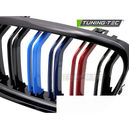 Griglia Sport Nero Lucido Tri-Colour Doppio Bar per BMW Serie 3 E90/E91 (09-11)
